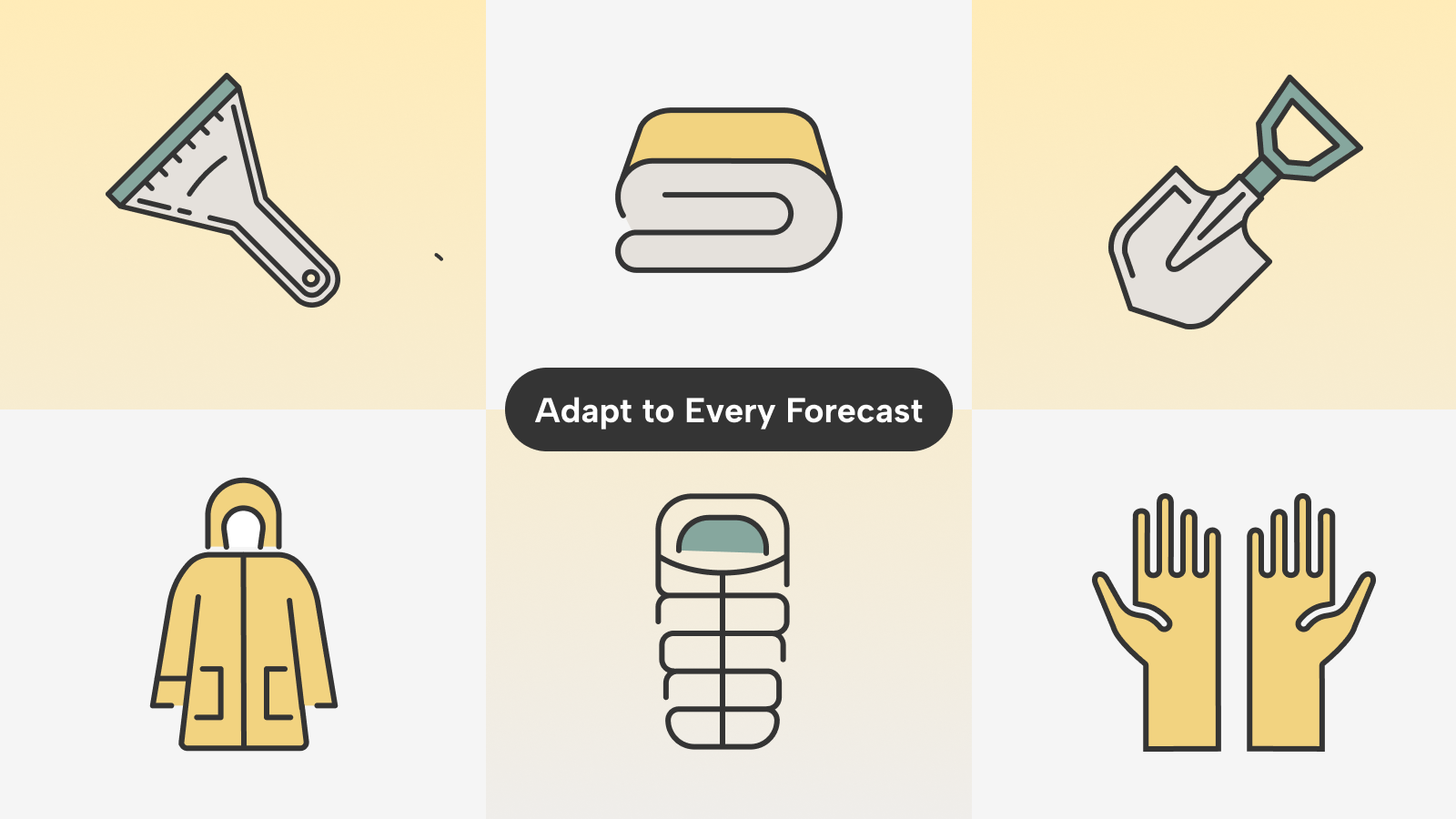 Seasonal and weather-related essentials graphic 